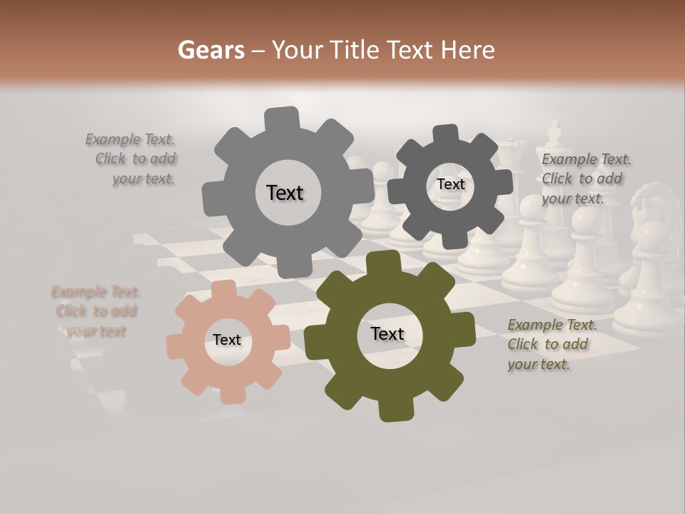 Challenge Chess Board PowerPoint Template