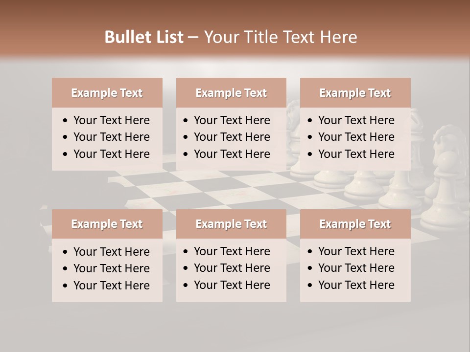 Challenge Chess Board PowerPoint Template