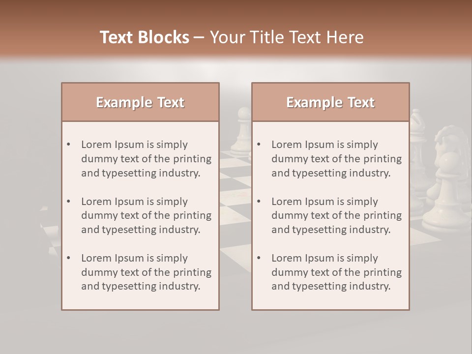 Challenge Chess Board PowerPoint Template