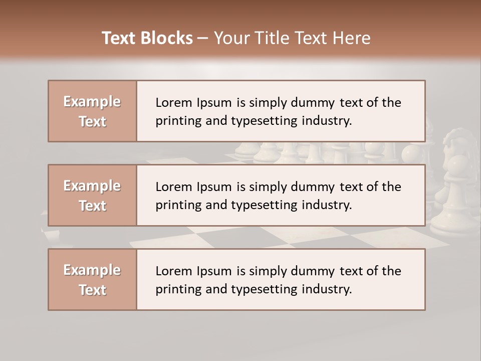 Challenge Chess Board PowerPoint Template