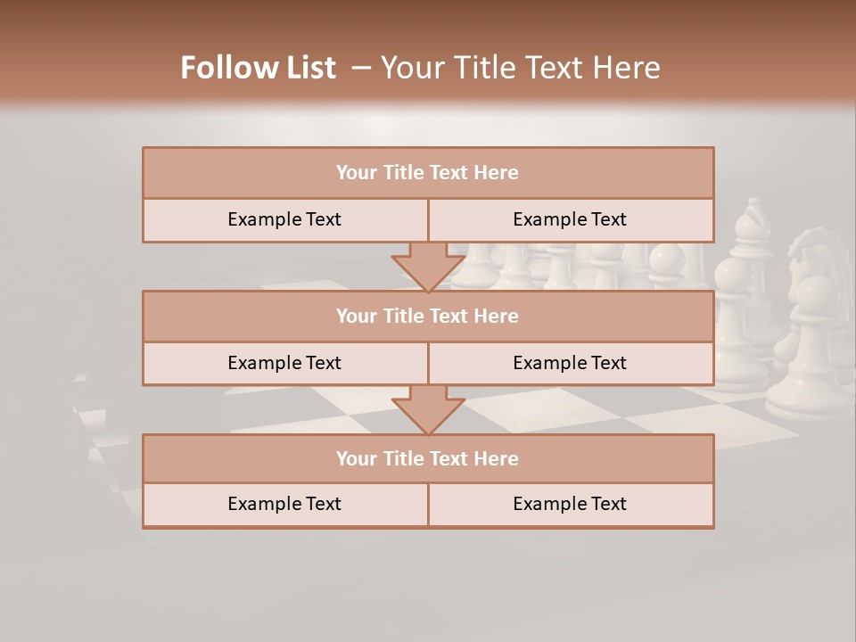 Challenge Chess Board PowerPoint Template