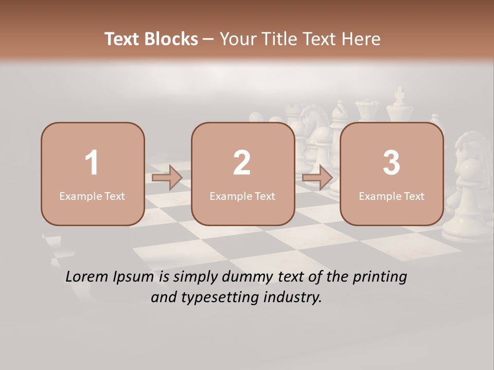 Challenge Chess Board PowerPoint Template