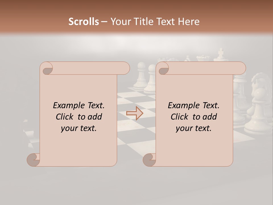 Challenge Chess Board PowerPoint Template