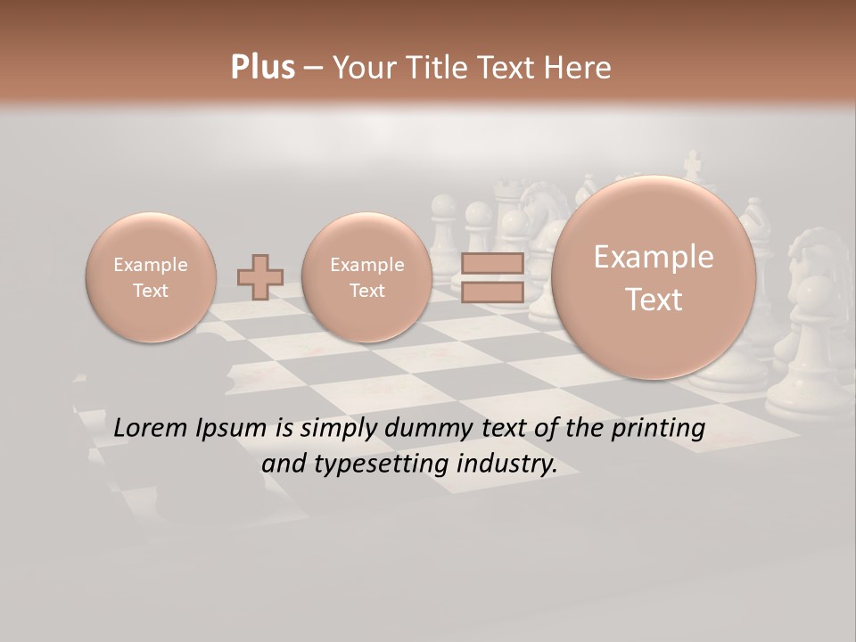 Challenge Chess Board PowerPoint Template