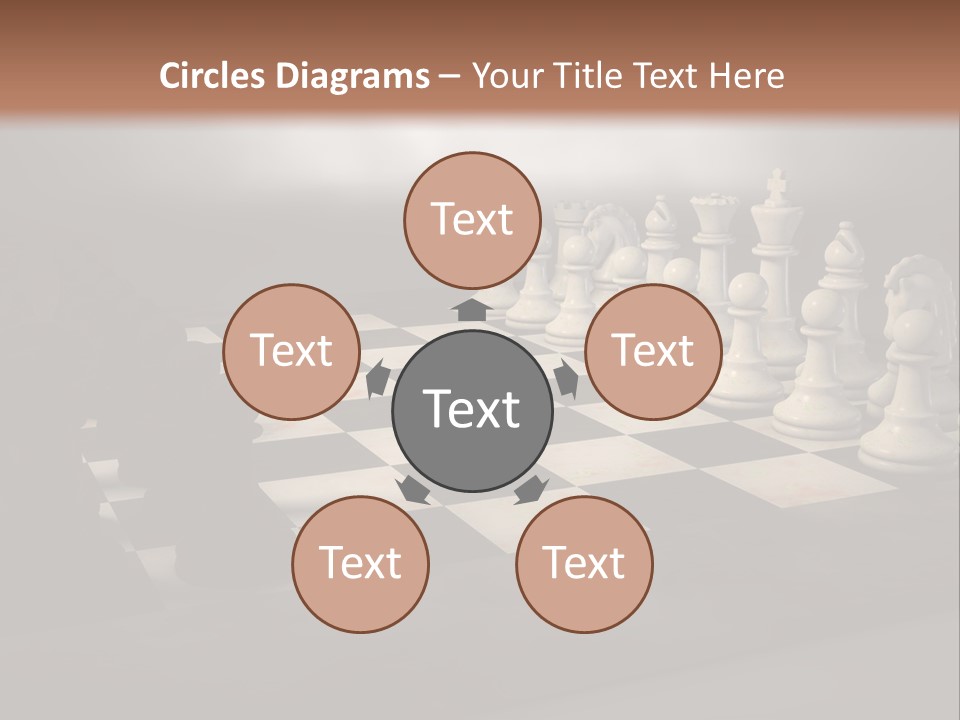 Challenge Chess Board PowerPoint Template