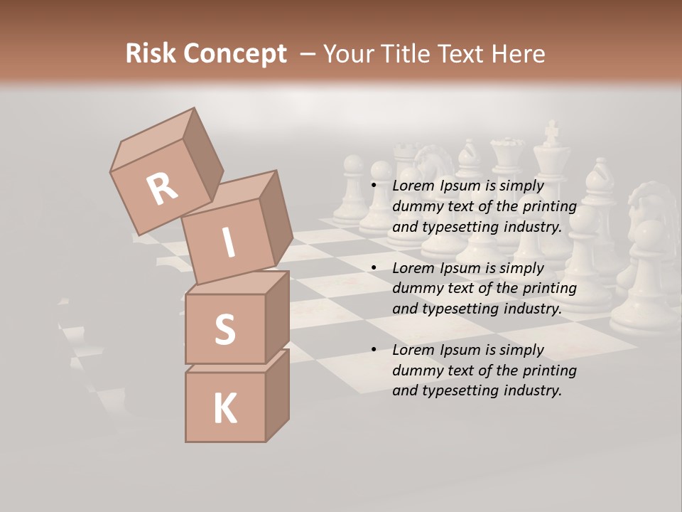 Challenge Chess Board PowerPoint Template
