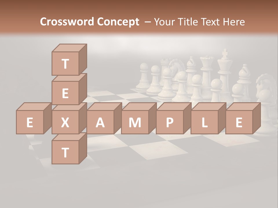 Challenge Chess Board PowerPoint Template