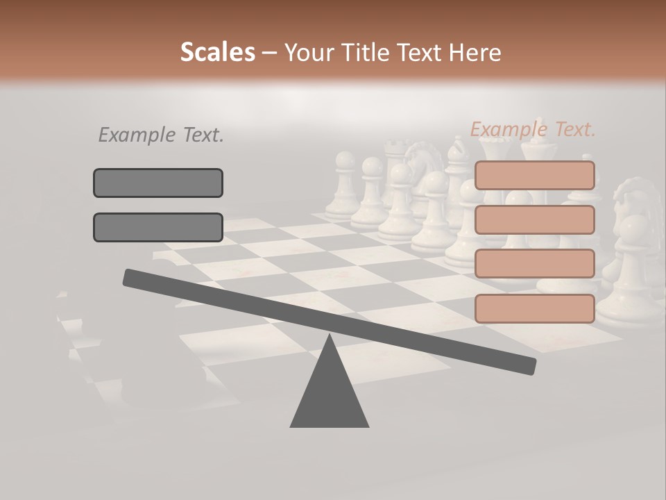 Challenge Chess Board PowerPoint Template