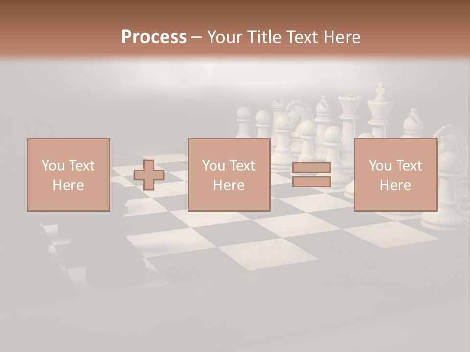 Challenge Chess Board PowerPoint Template