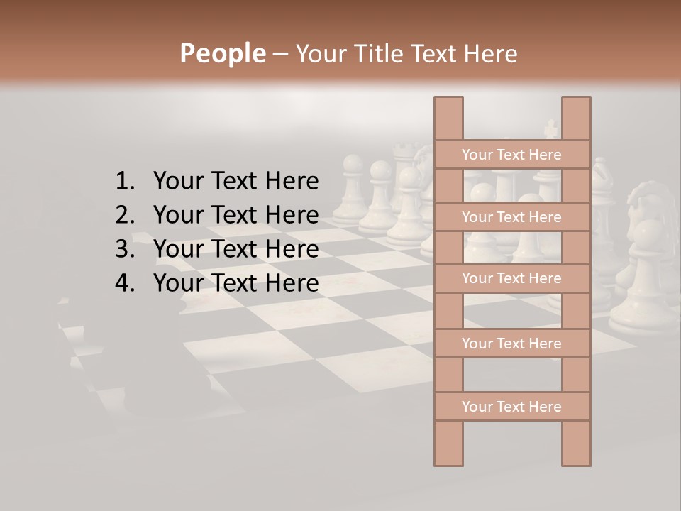Challenge Chess Board PowerPoint Template