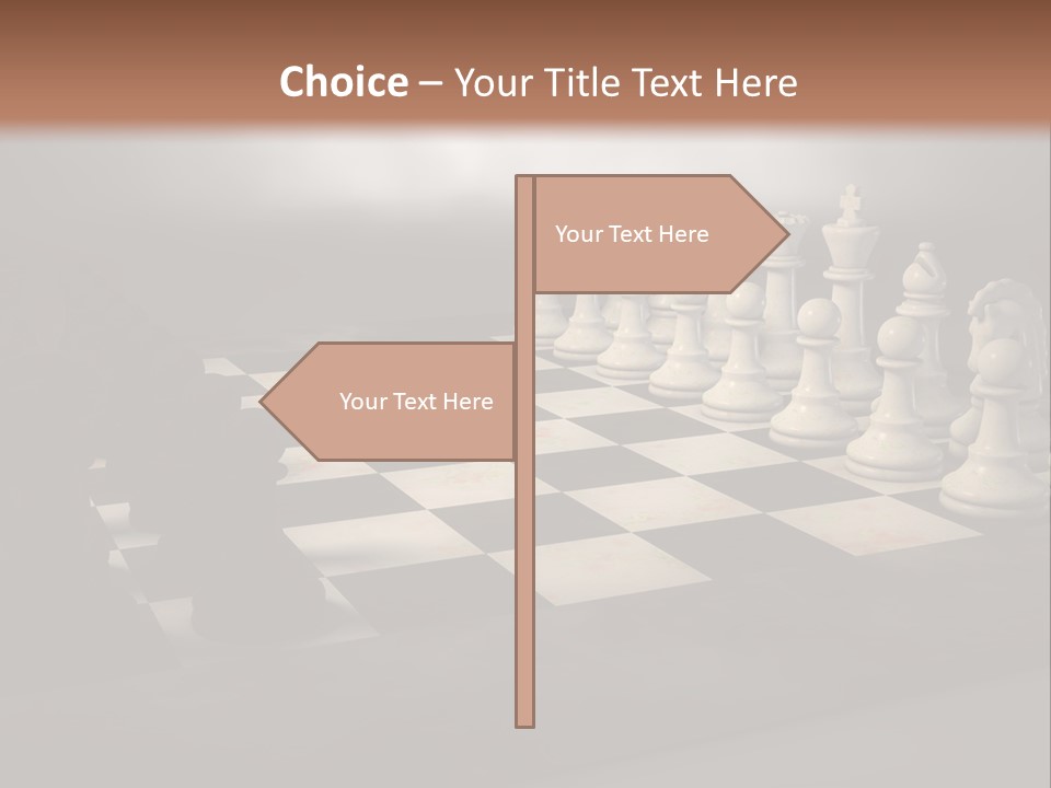 Challenge Chess Board PowerPoint Template