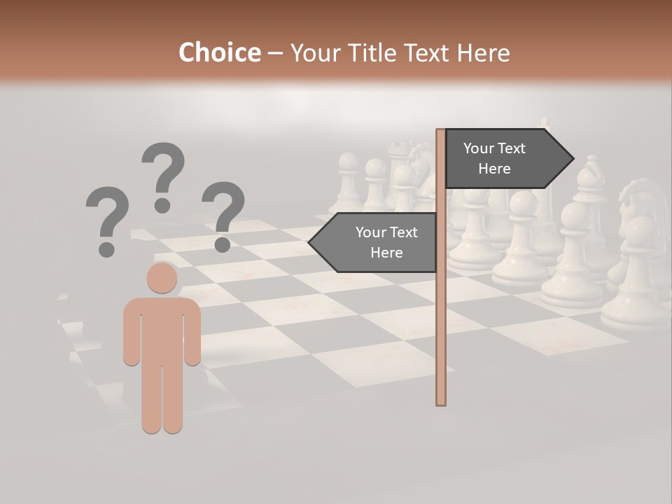 Challenge Chess Board PowerPoint Template