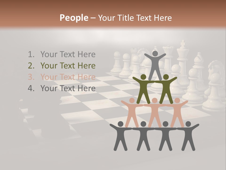 Challenge Chess Board PowerPoint Template