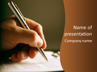 Foreground Signature Manager PowerPoint Template