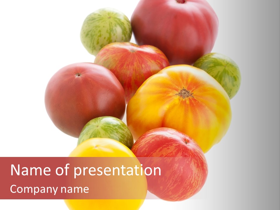 A Bunch Of Different Types Of Fruit On A White Background PowerPoint Template