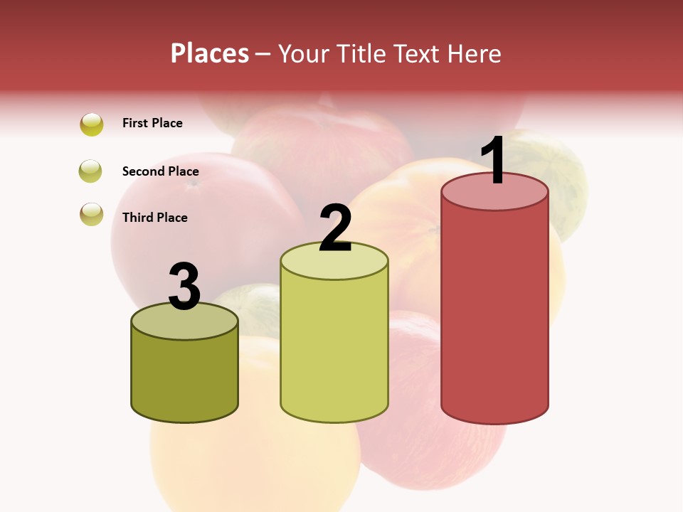 A Bunch Of Different Types Of Fruit On A White Background PowerPoint Template