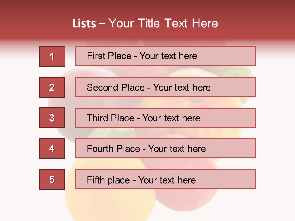 A Bunch Of Different Types Of Fruit On A White Background PowerPoint Template