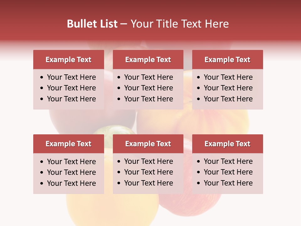 A Bunch Of Different Types Of Fruit On A White Background PowerPoint Template