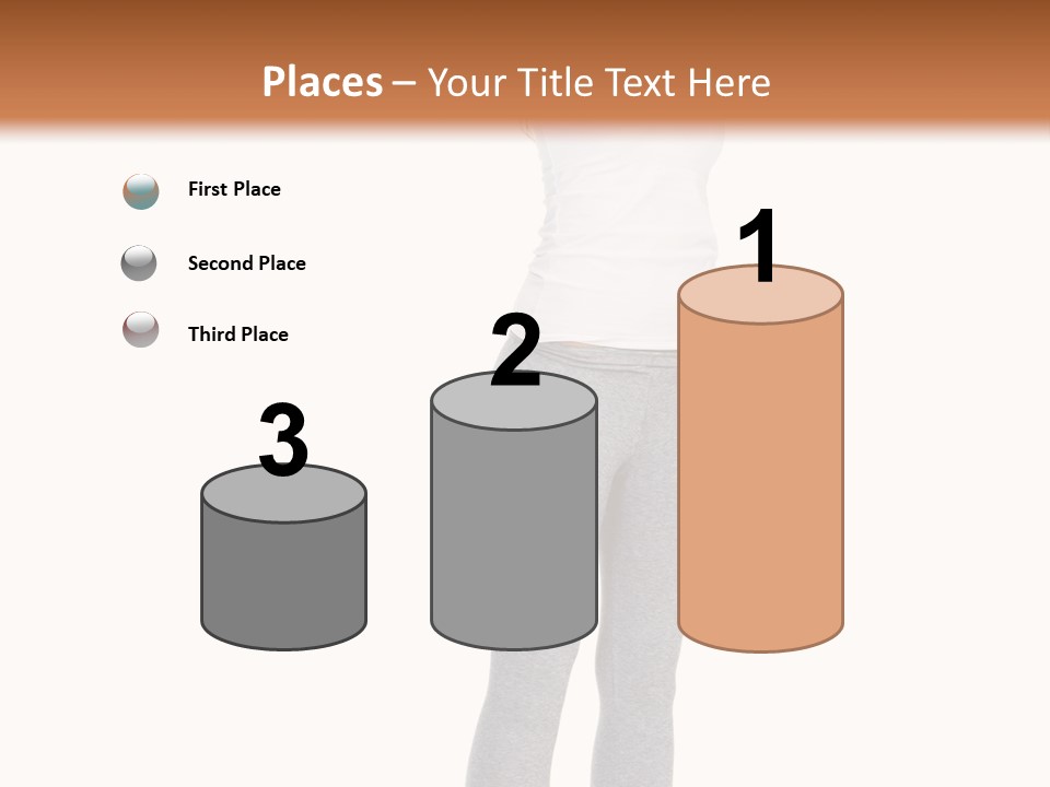 Female Success Isolated PowerPoint Template