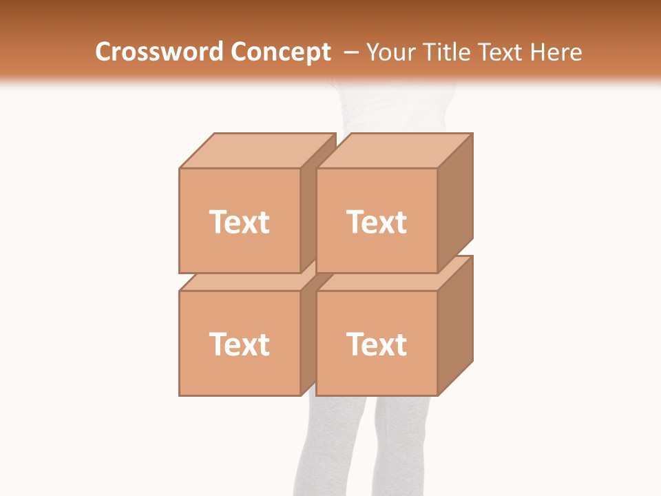 Female Success Isolated PowerPoint Template