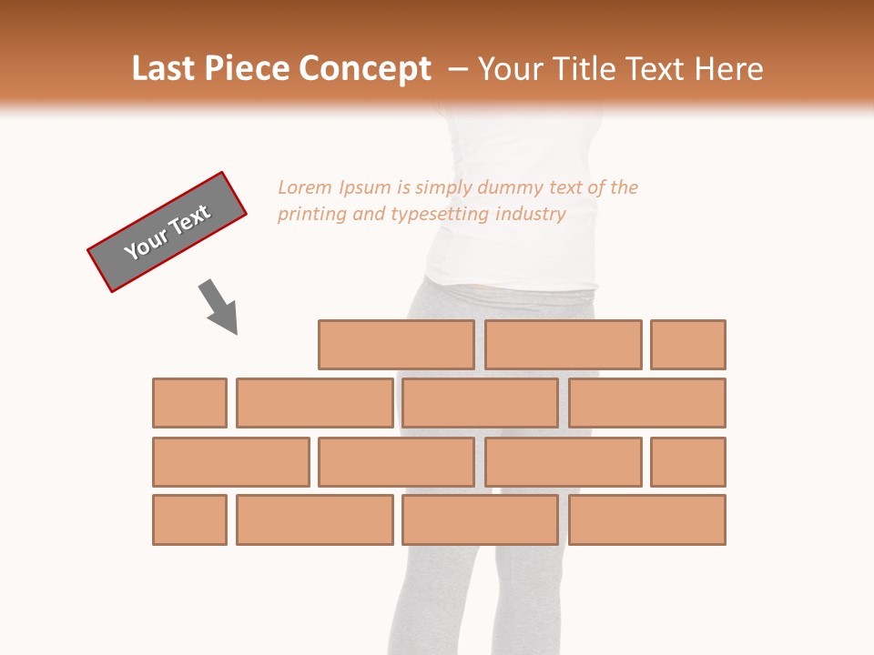 Female Success Isolated PowerPoint Template