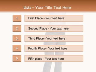 Female Success Isolated PowerPoint Template
