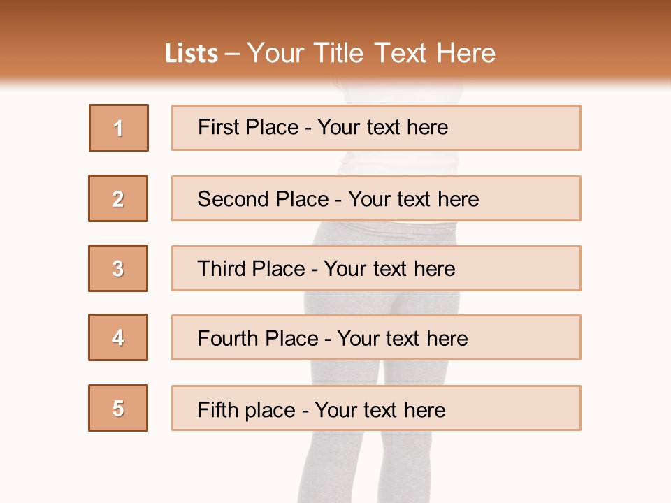 Female Success Isolated PowerPoint Template