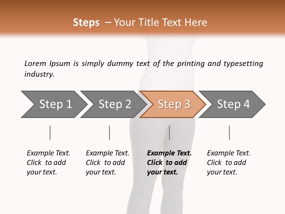 Female Success Isolated PowerPoint Template