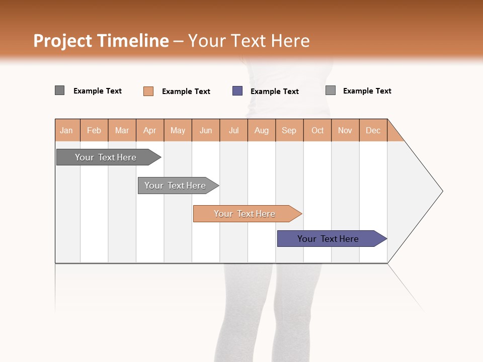 Female Success Isolated PowerPoint Template