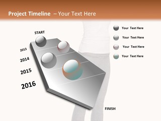 Female Success Isolated PowerPoint Template