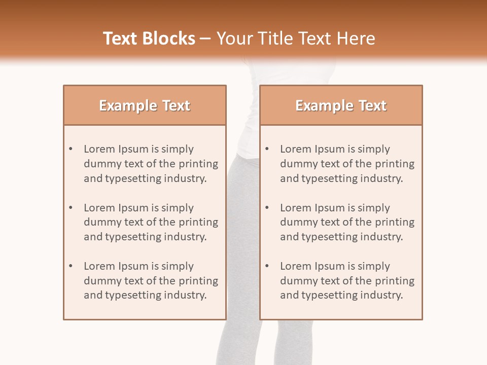 Female Success Isolated PowerPoint Template
