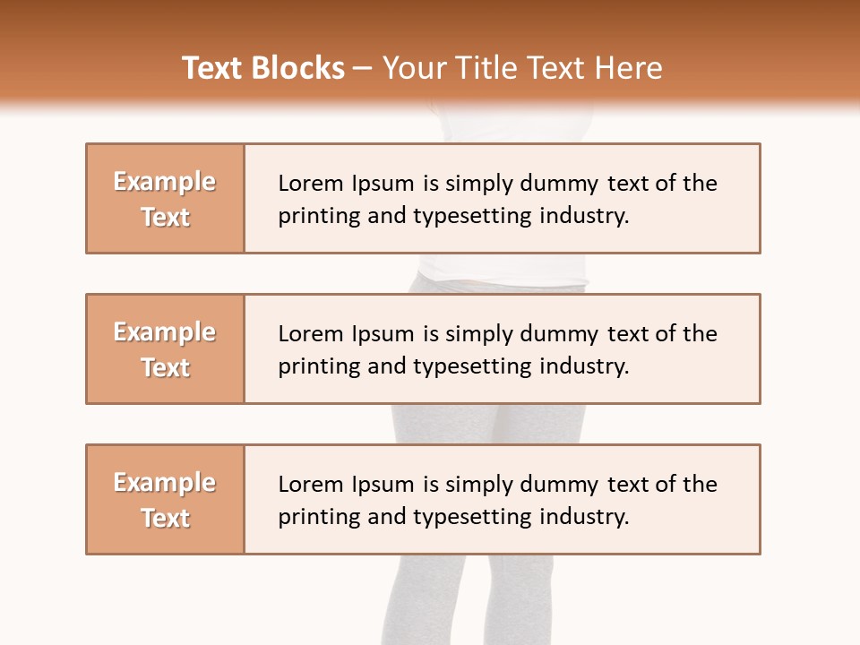 Female Success Isolated PowerPoint Template