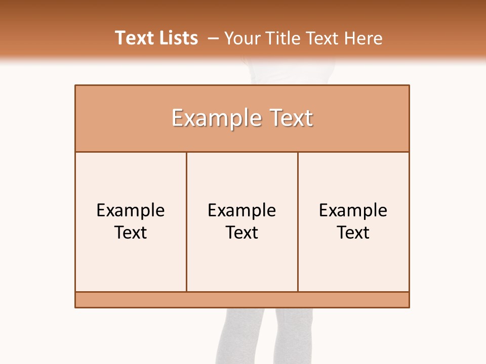 Female Success Isolated PowerPoint Template