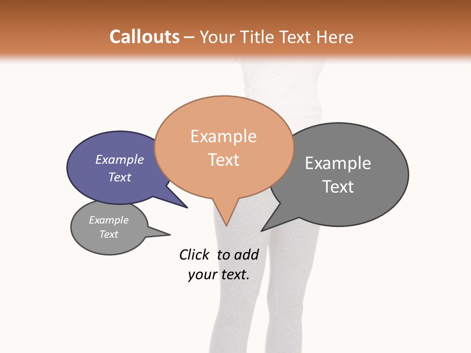 Female Success Isolated PowerPoint Template