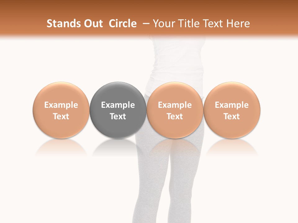 Female Success Isolated PowerPoint Template