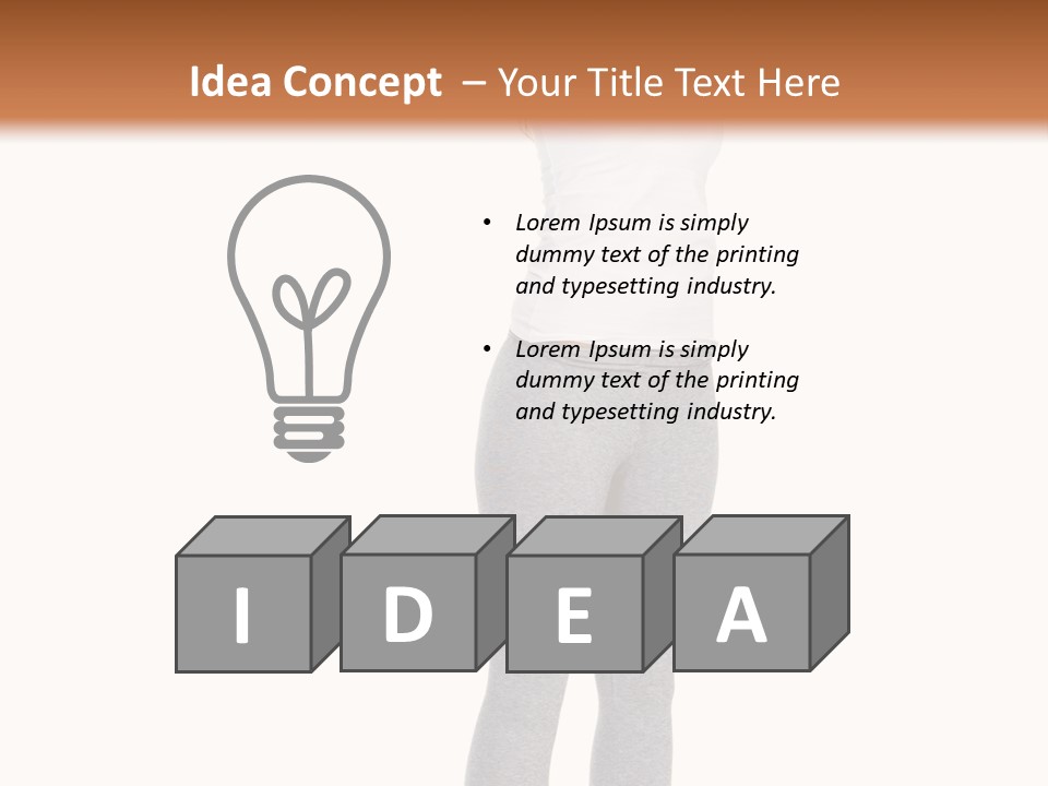 Female Success Isolated PowerPoint Template