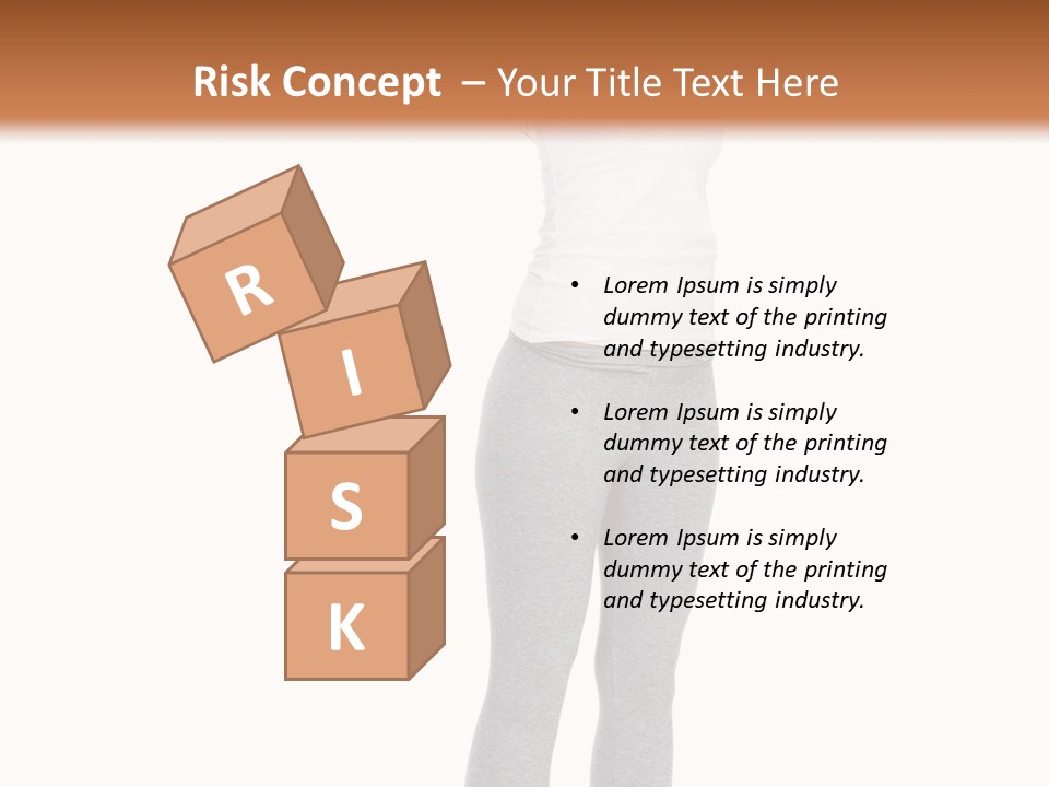 Female Success Isolated PowerPoint Template