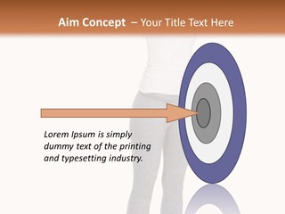 Female Success Isolated PowerPoint Template