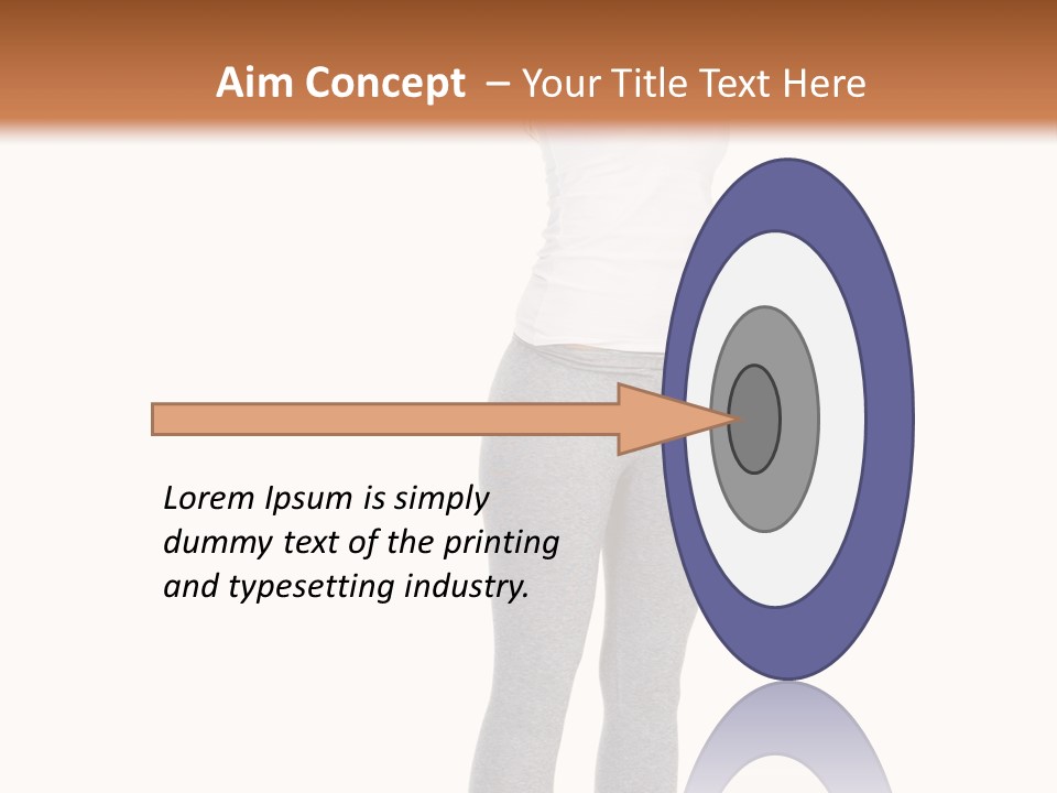 Female Success Isolated PowerPoint Template