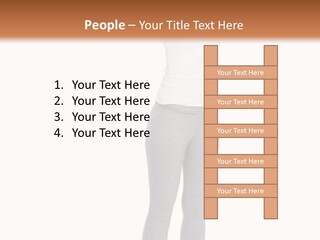 Female Success Isolated PowerPoint Template