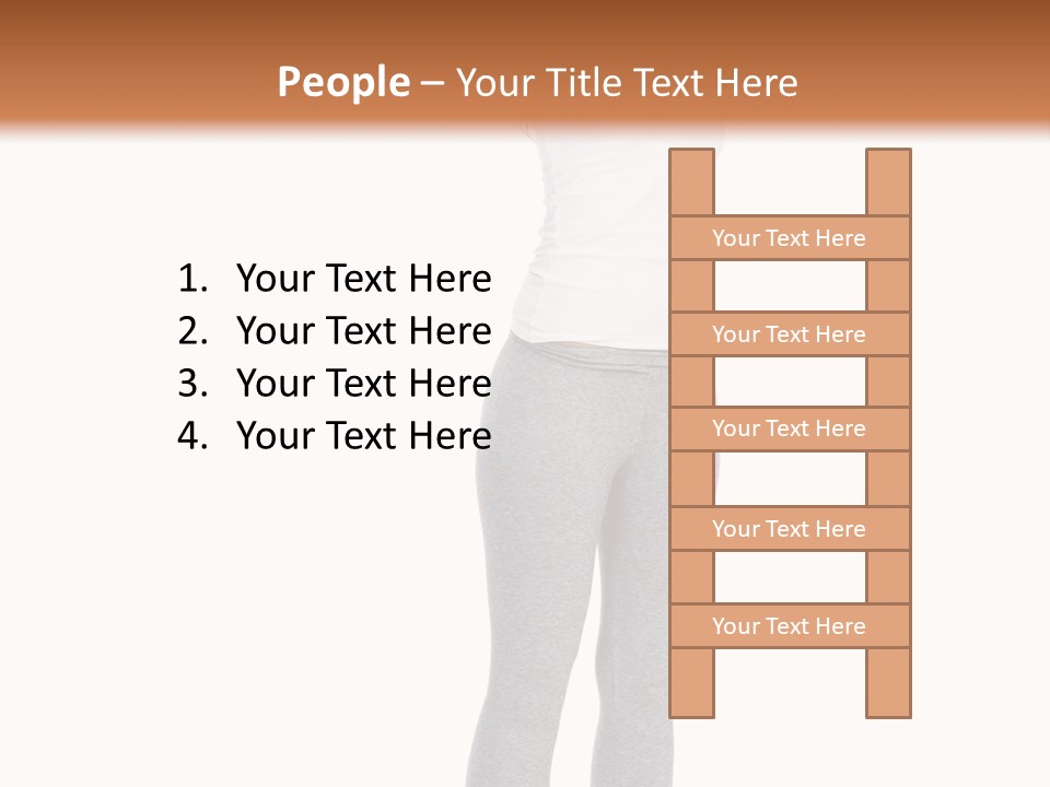 Female Success Isolated PowerPoint Template