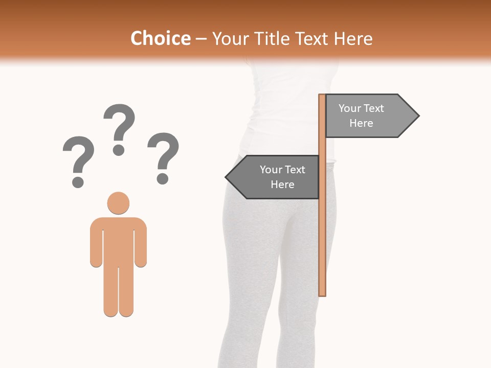 Female Success Isolated PowerPoint Template