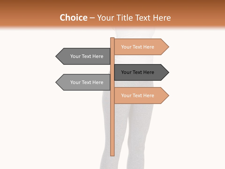 Female Success Isolated PowerPoint Template