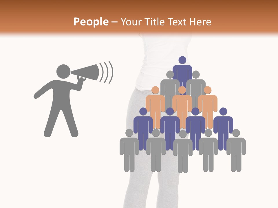 Female Success Isolated PowerPoint Template