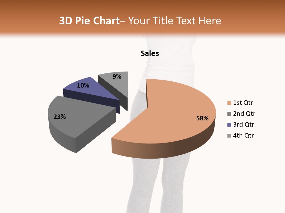 Female Success Isolated PowerPoint Template