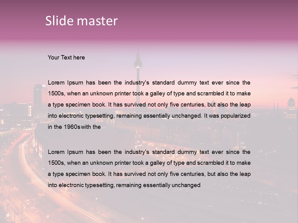 Cityscape Train Summer PowerPoint Template