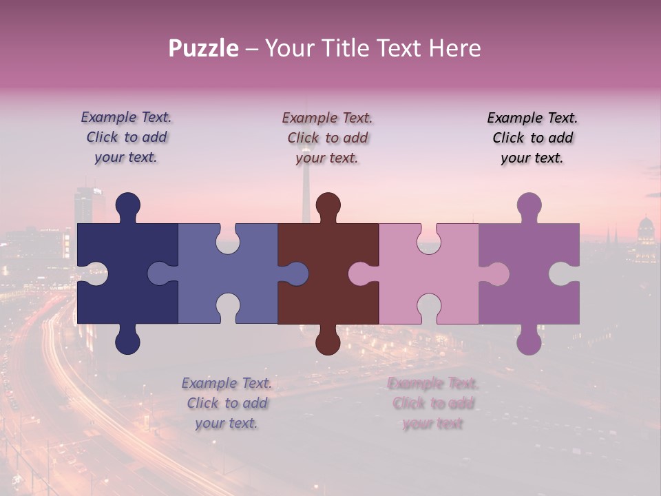 Cityscape Train Summer PowerPoint Template