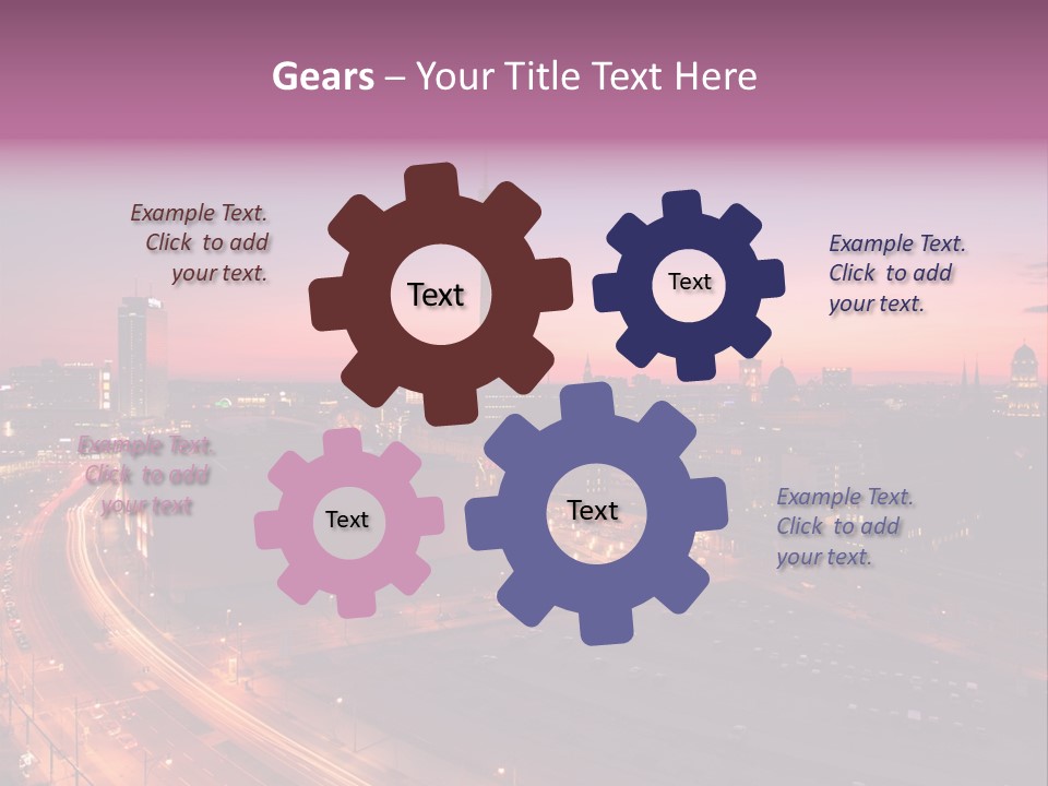 Cityscape Train Summer PowerPoint Template