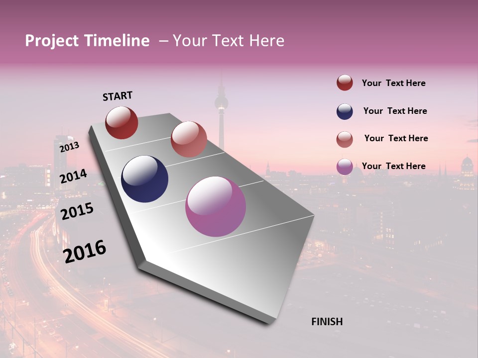 Cityscape Train Summer PowerPoint Template