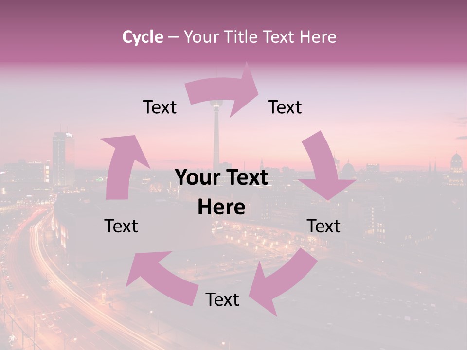 Cityscape Train Summer PowerPoint Template